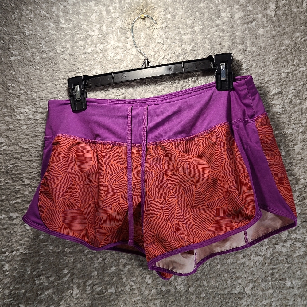 Nike Dri-Fit Purple Orange‎ Tempo Shorts Women's Size Medium Polyester Lined